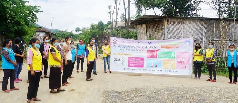 Health workers during the launch of Poshan Maah in Medziphema on September 7. (DIPR Photo)
